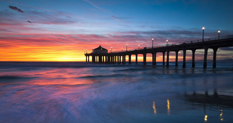 Download 4k Beach With Wooden Bridge Wallpaper | Wallpapers.com