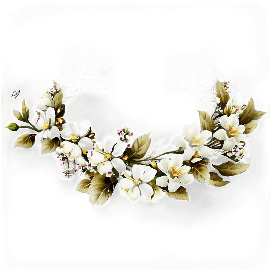 Vintage Flower Crown PNG 15