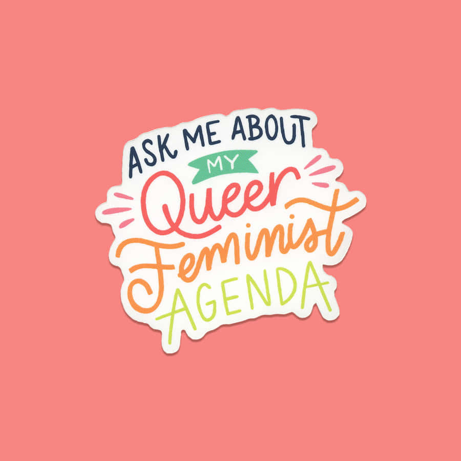 Adesivo da Agenda Feminista Queer