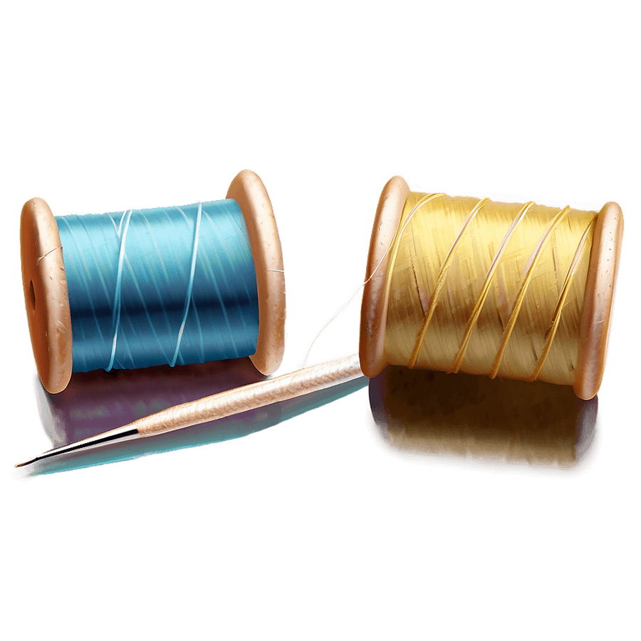 Needle and Thread Silhouette PNG mcv36