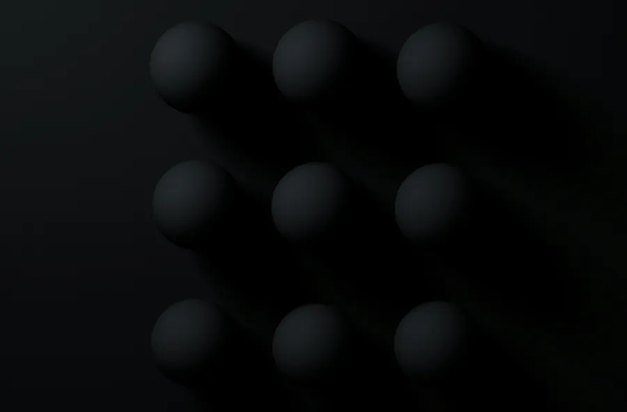 Abstract Black Spheres Shadow