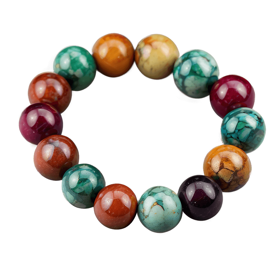 Multi-Colored Jasper Bracelet PNG 95