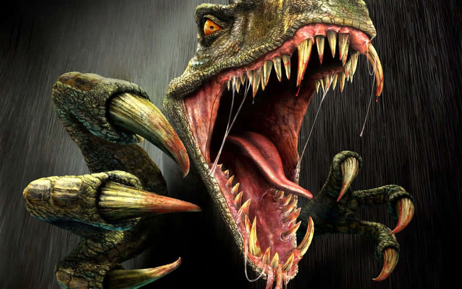 Furchtloser Indominus Rex brüllend
