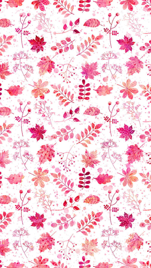 Rosa Herbstblätter Muster