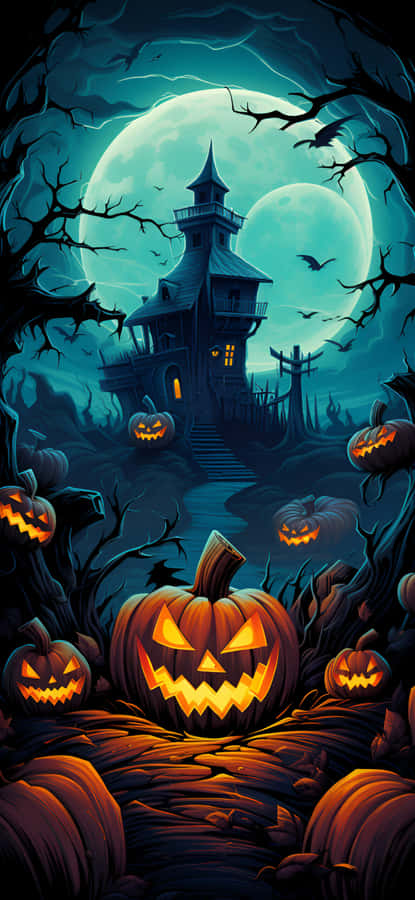 Heimgesuchte Halloween Nacht Kürbislaternen