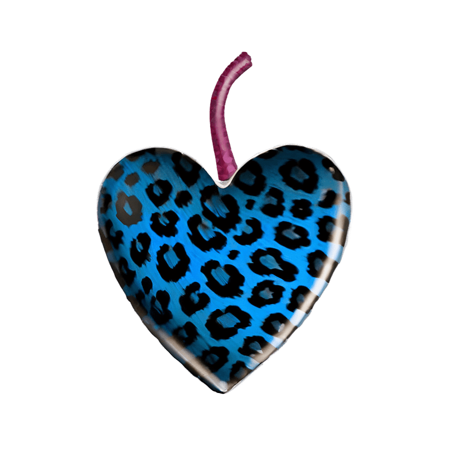 Digital Leopard Heart PNG gvr