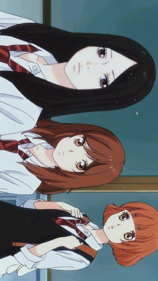 Tre Ragazze Anime in Uniforme Scolastica