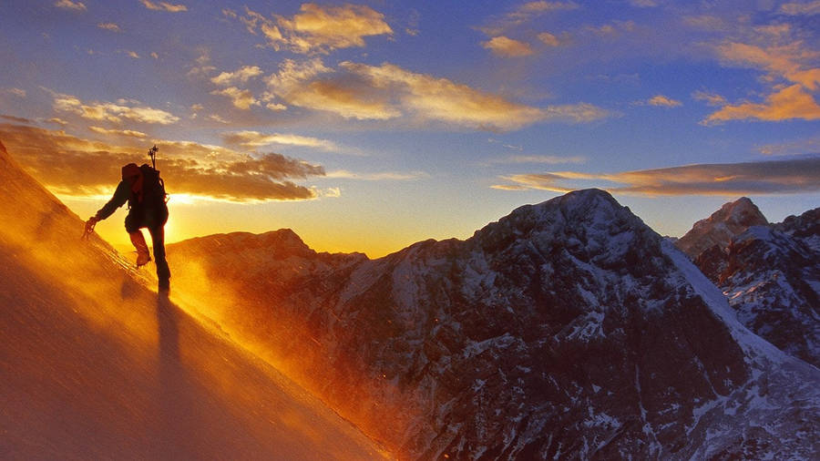 Mountaintop Sunset Mountaineering