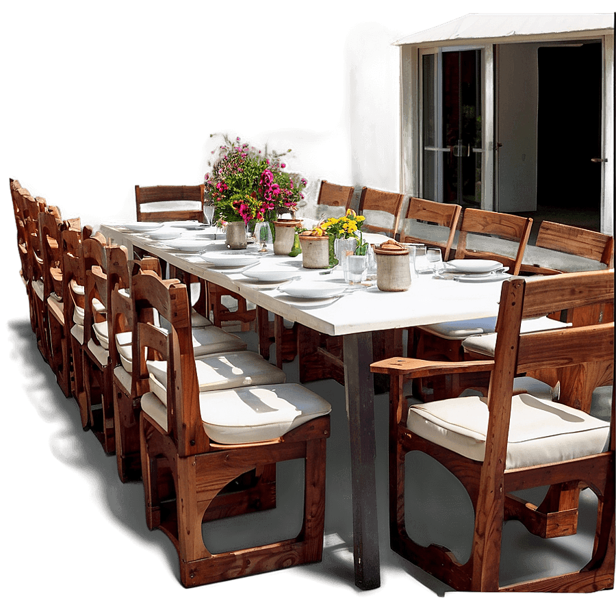 Outdoor Table for Garden Party PNG lwg
