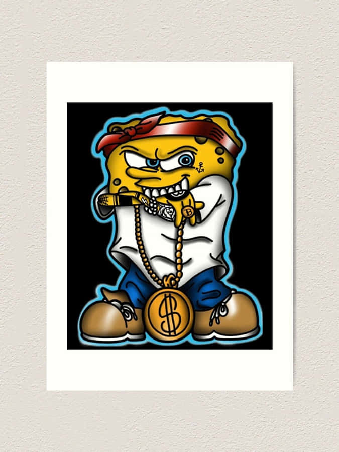 Gangster Spongebob Kunstverk