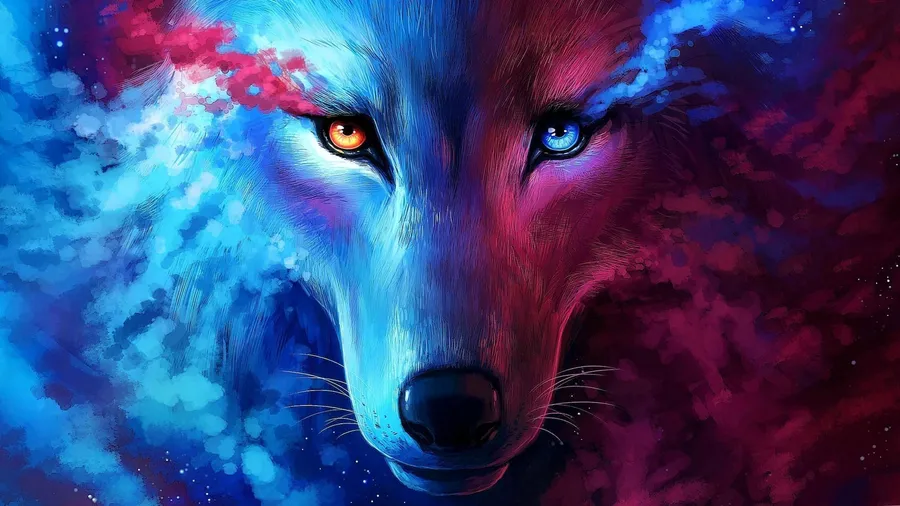 Galaxy Wolf background
