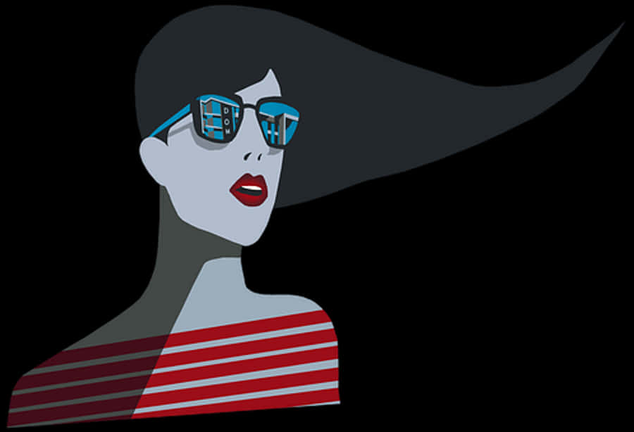 Stylish Abstract Woman Illustration