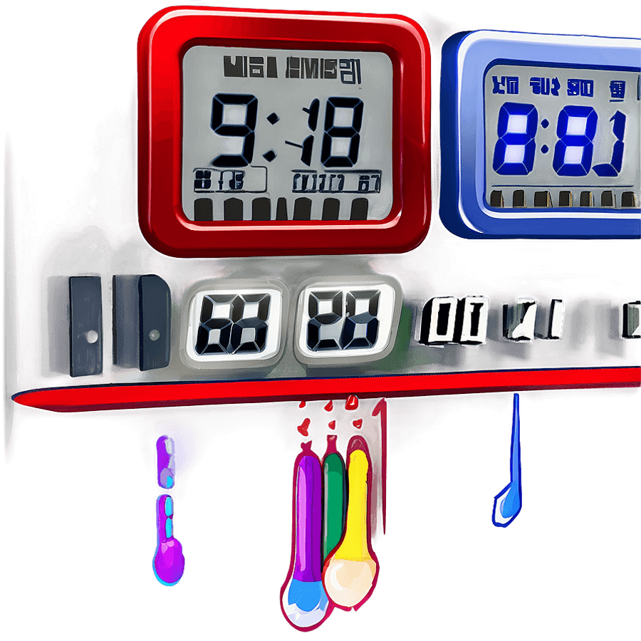 Digital Clock with Weather PNG mcg60