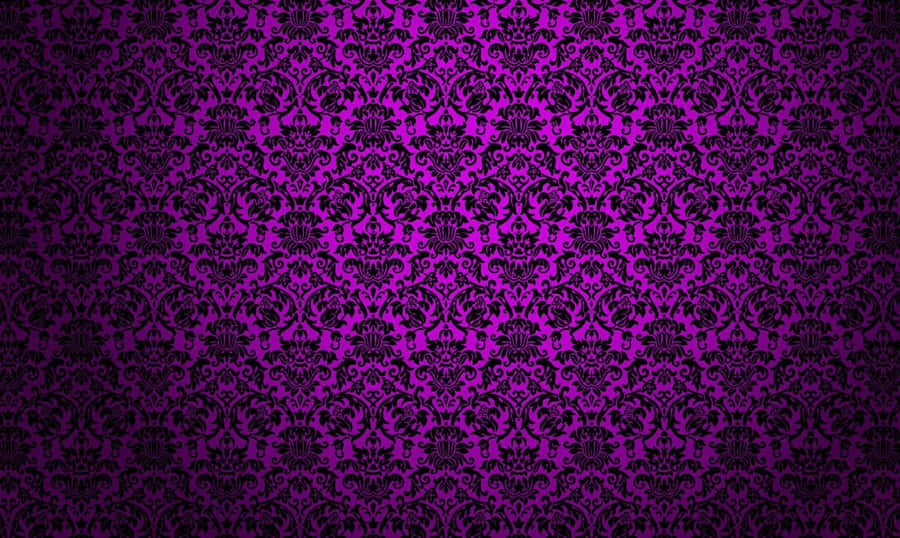 Padrão Elegante de Damask Roxo