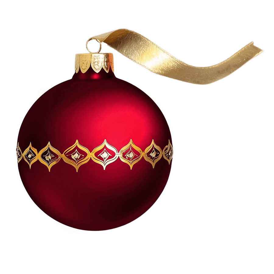 Festive Red Ornament PNG mvd39