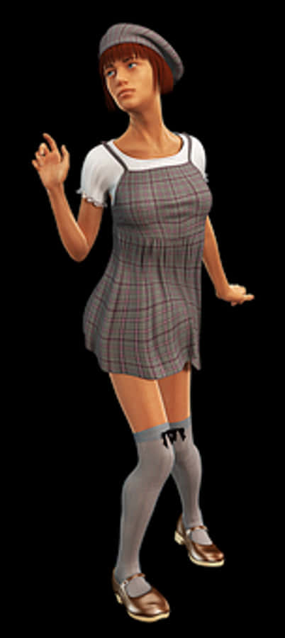 Retro Style3 D Character Pose