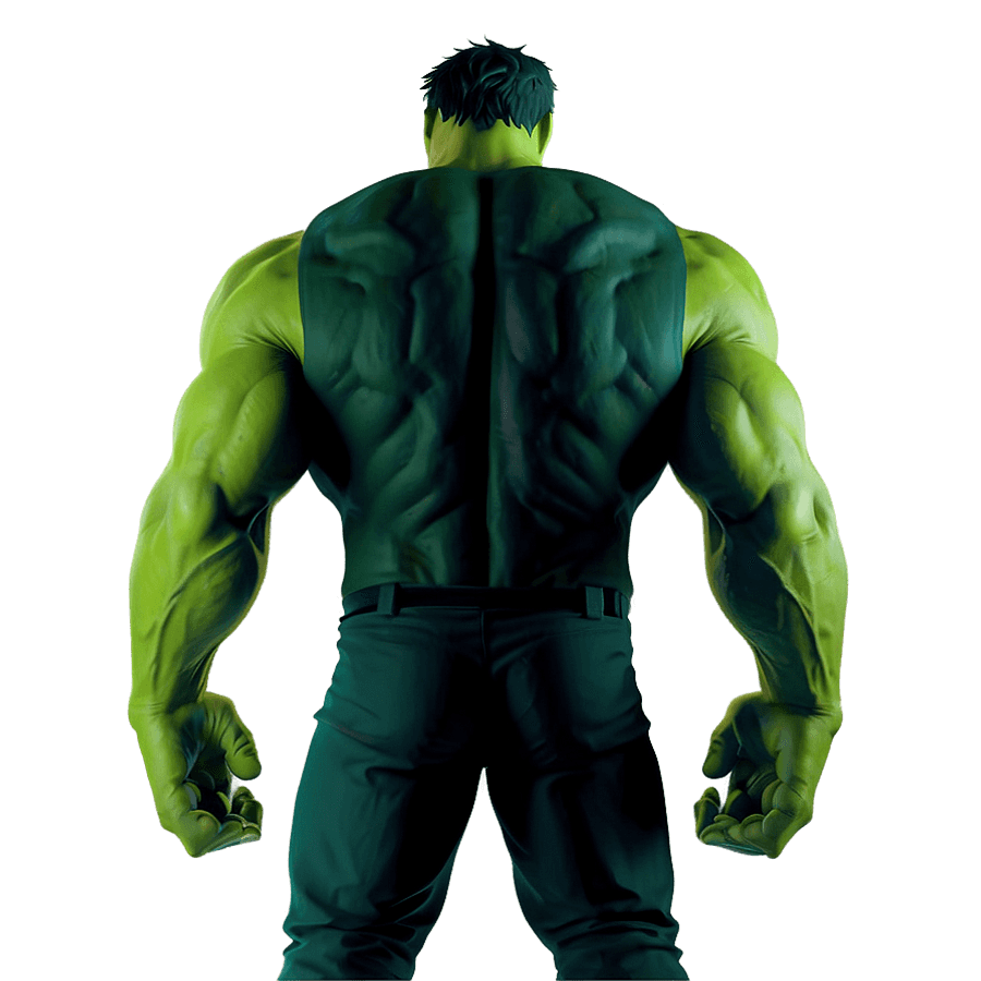 Minimalist Incredible Hulk Art PNG uop