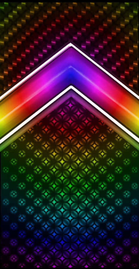 Pattern Astratto Neon Arcobaleno