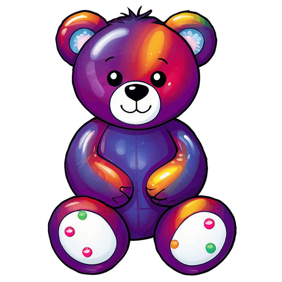 Rainbow Teddy Bear Clipart PNG oum