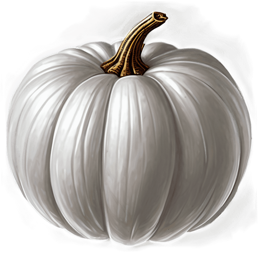 White Pumpkin Illustration PNG epf43