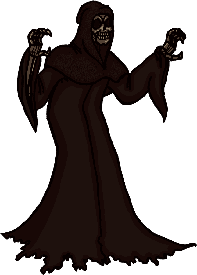 Grim Reaper Cartoon Illustration