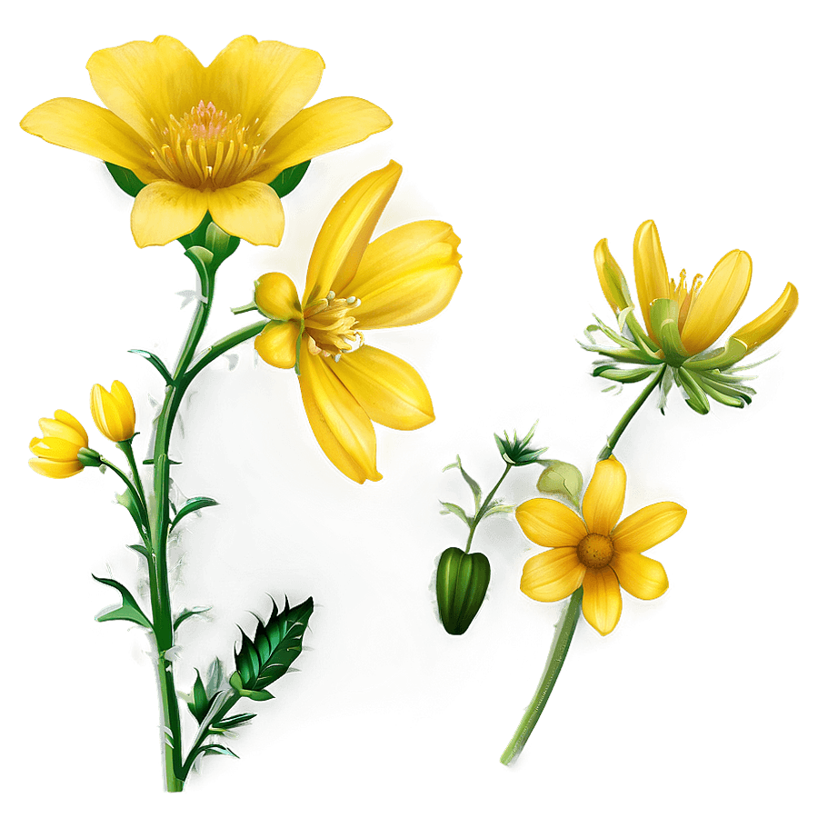 Yellow Wildflower PNG hno