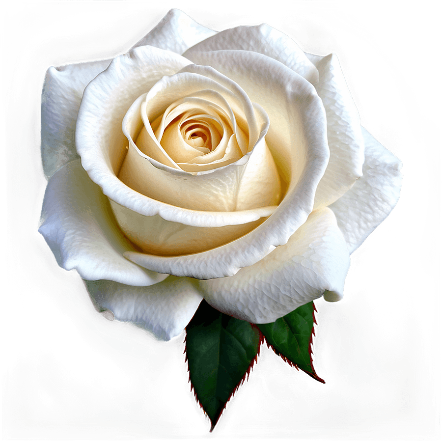 Realistic White Rose PNG 05242024