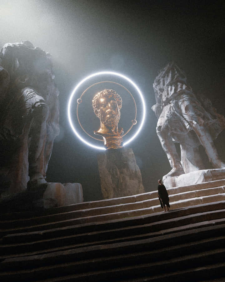 Statua Mistica di Aurelio con Aura