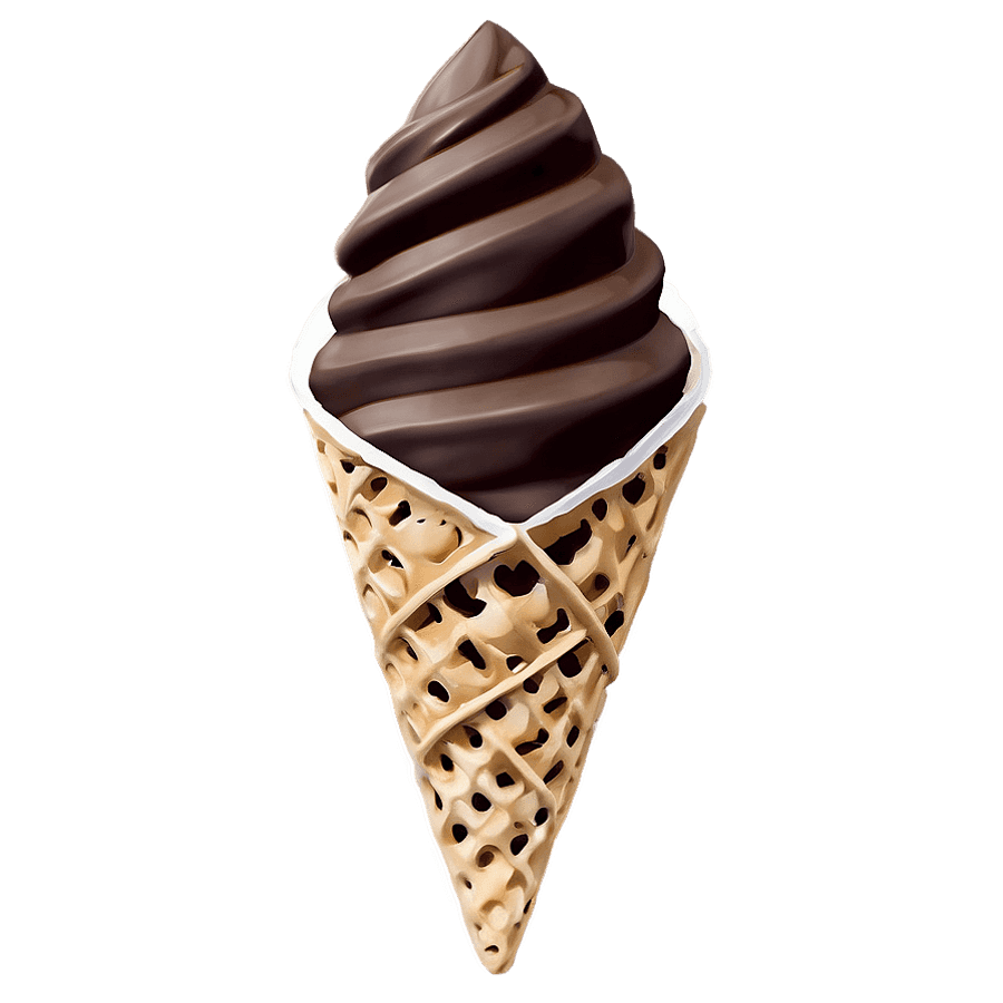 Double Chocolate Waffle Cone PNG 59