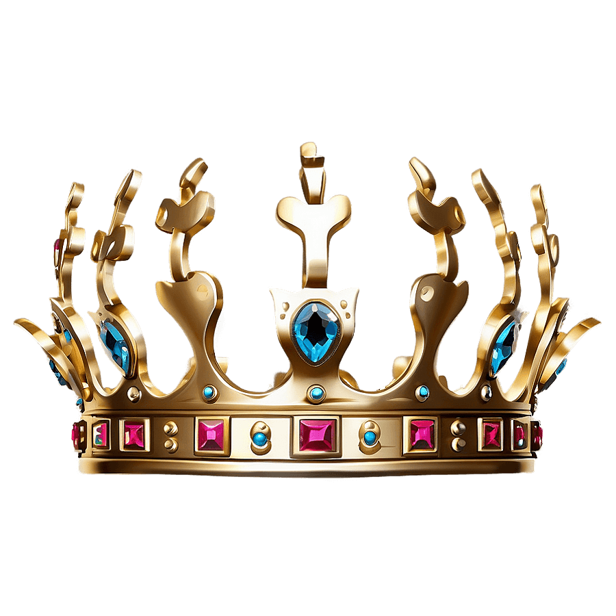 Elaborate Golden Crown PNG 65