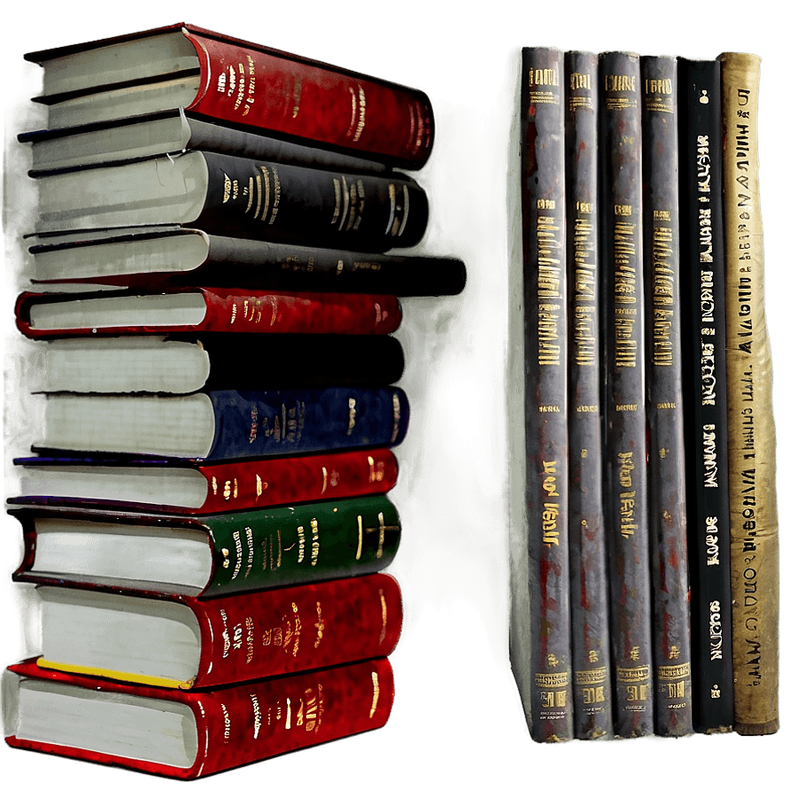 Horror Book Stack PNG tfd