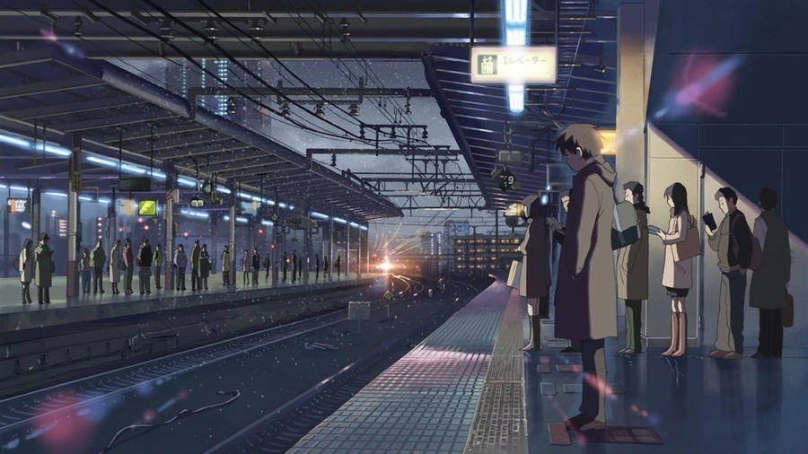 Download 5 Centimeters Per Second Station Scene Wallpaper Wallpapers Com