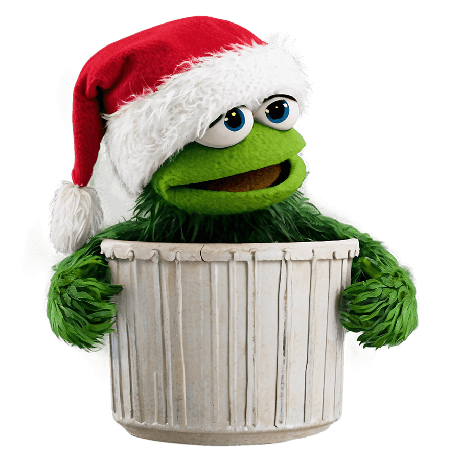 Oscar The Grouch in Winter Wear PNG 85