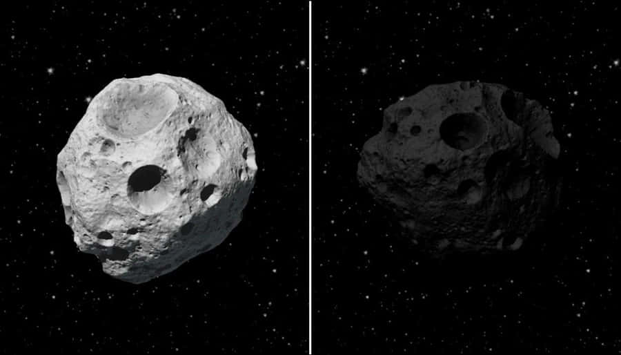 Spettacolareasteroide nello spazio esterno