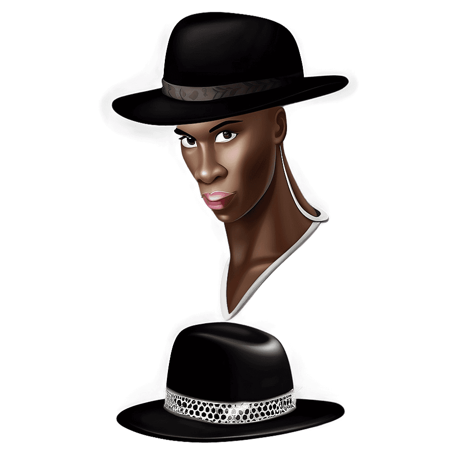 Luxury Black Hat PNG 05262024