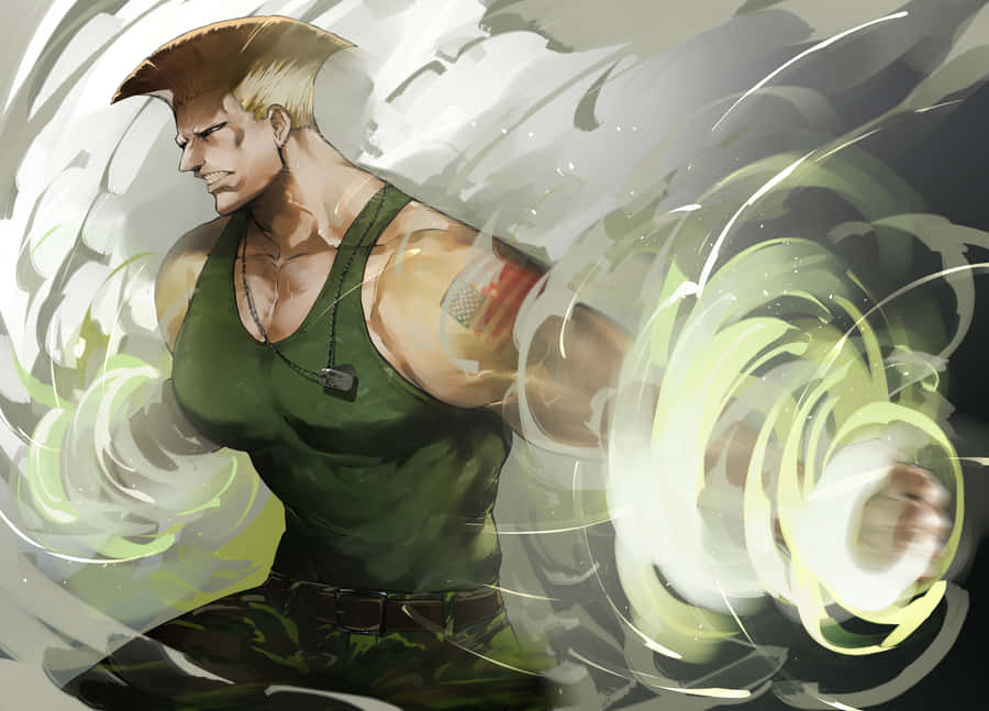 Arte di Street Fighter Guile Sonic Boom