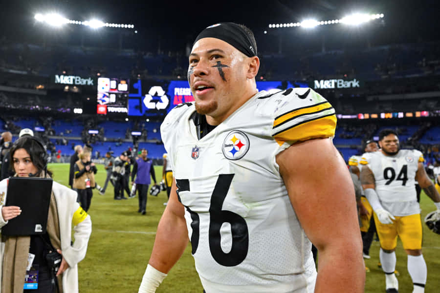Jogador do Pittsburgh Steelers Após o Jogo