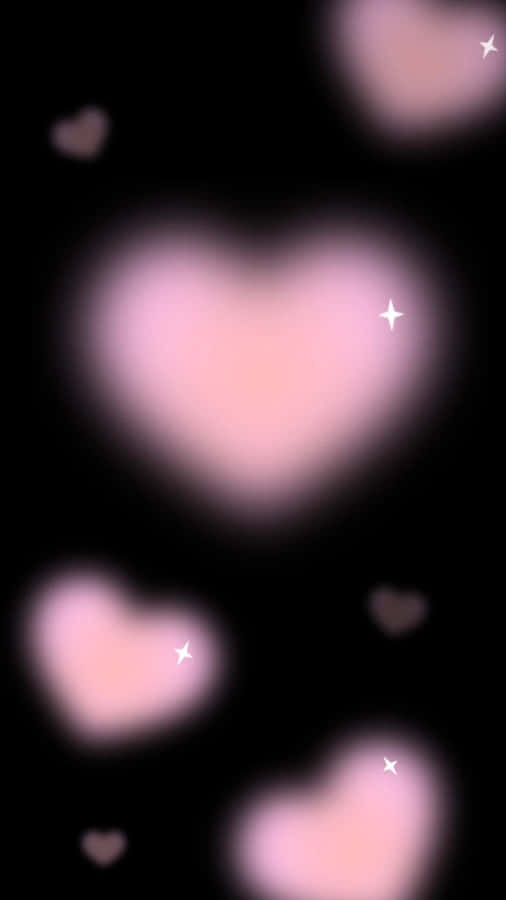 Bokeh Herzen und Sterne Hintergrund