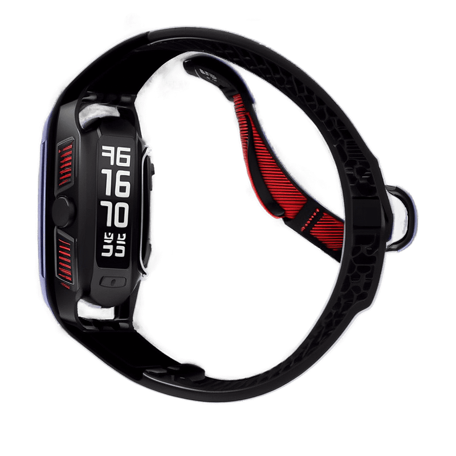 Running with Heart Rate Monitor PNG 05262024