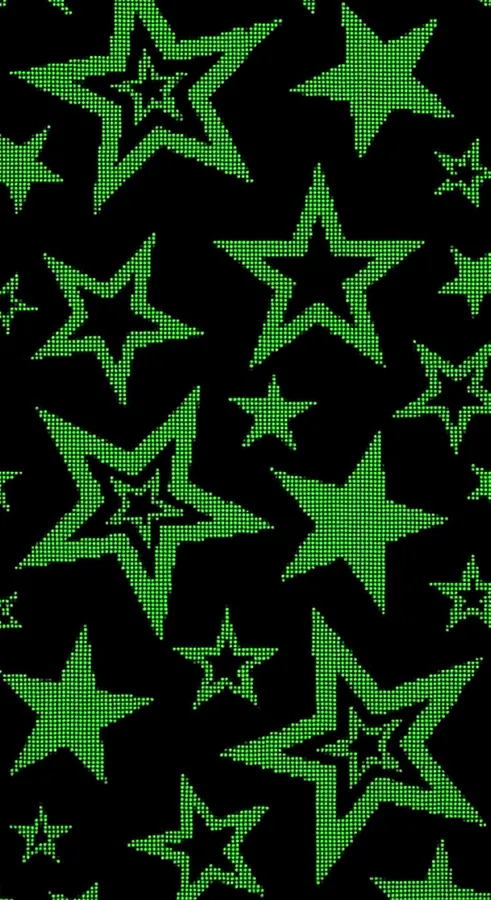 Cyber Green Star Pattern