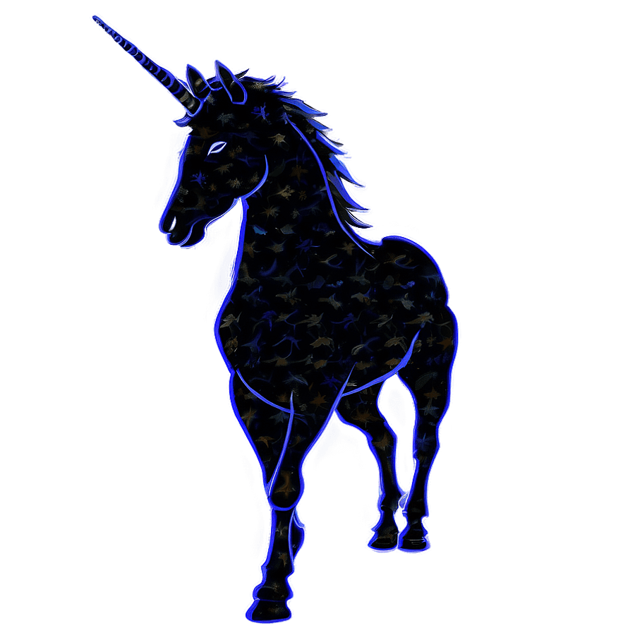 Artistic Unicorn Silhouette PNG pyc