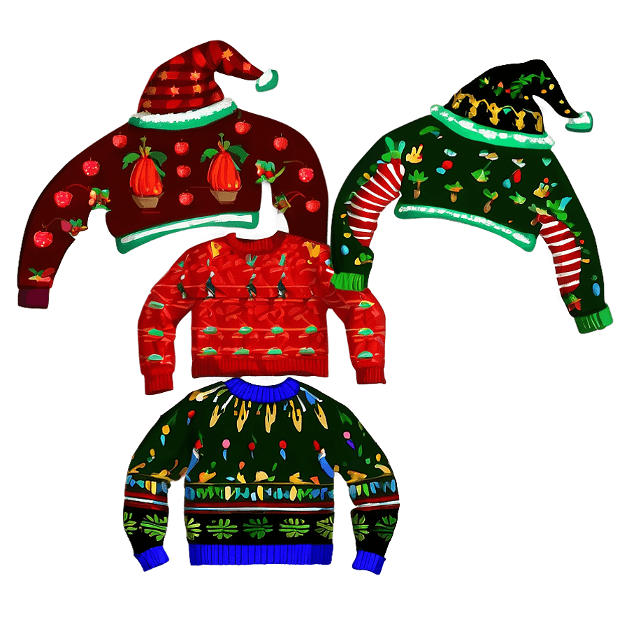 Festive Ugly Sweaters PNG bty