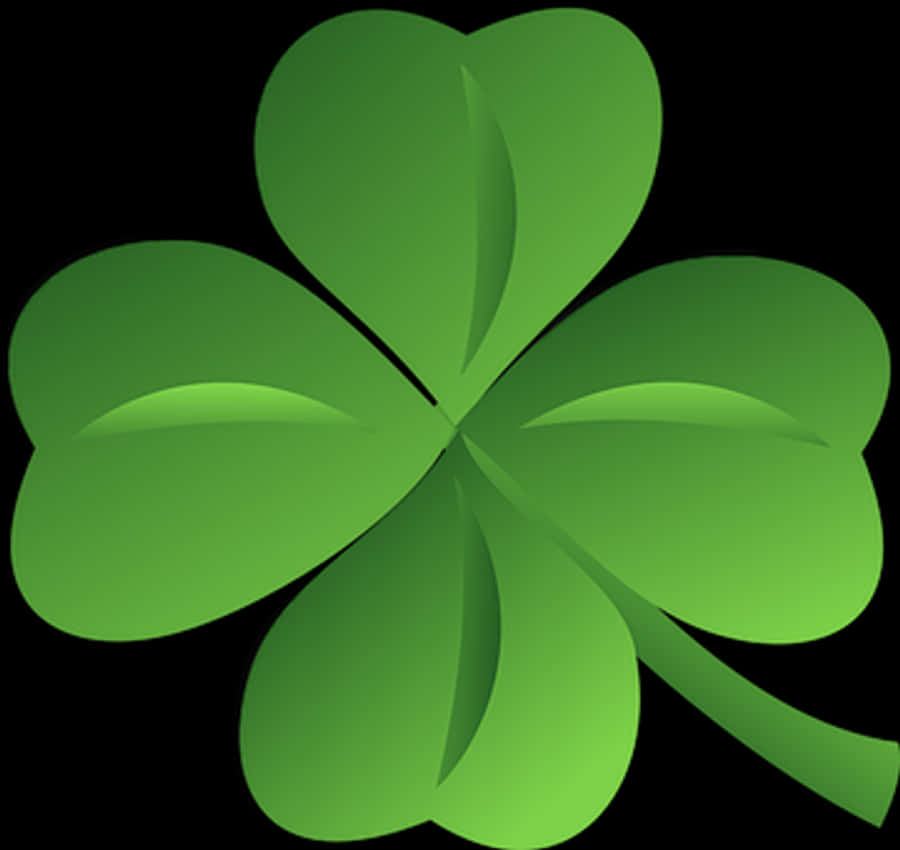 Green Four Leaf Clover Graphic