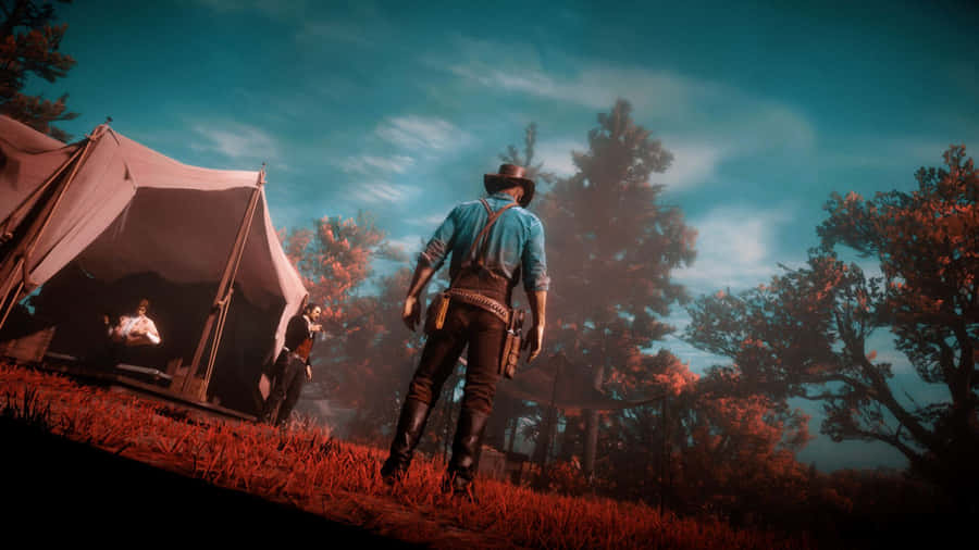 Cena de Acampamento de Red Dead Redemption 2
