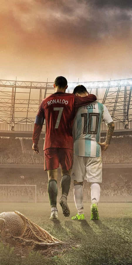 Messi ja Ronaldo Stadionilla Kävelemässä 4 K
