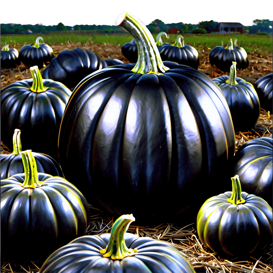 Black Pumpkin Patch PNG 19