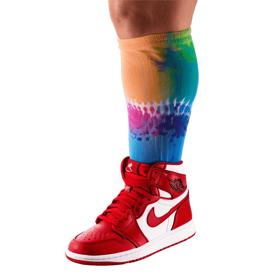 Jordan 1 Tie-Dye Effect PNG pwm