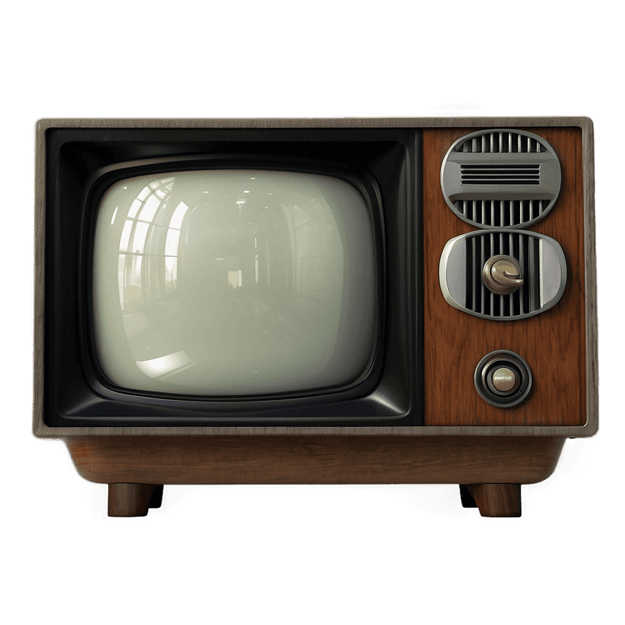 Vintage TV Set PNG 05252024