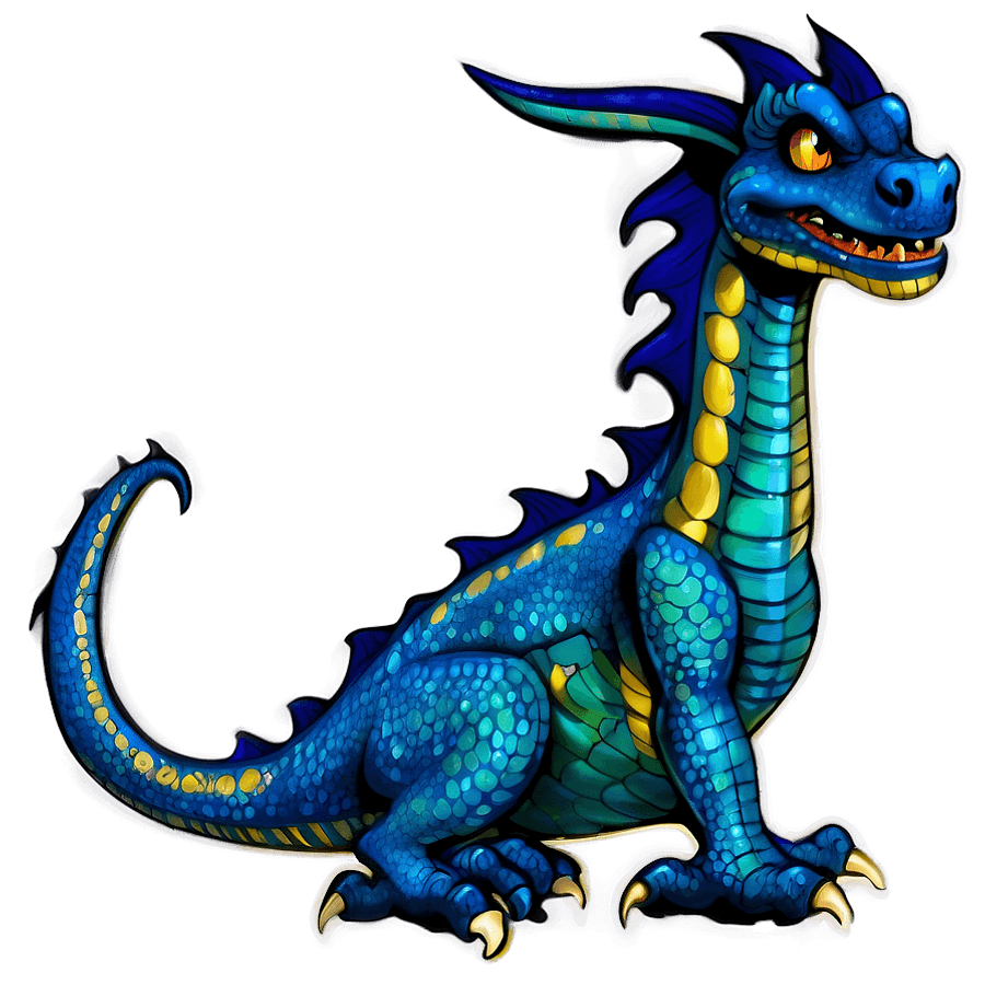 Vintage Dragon Clipart PNG 43