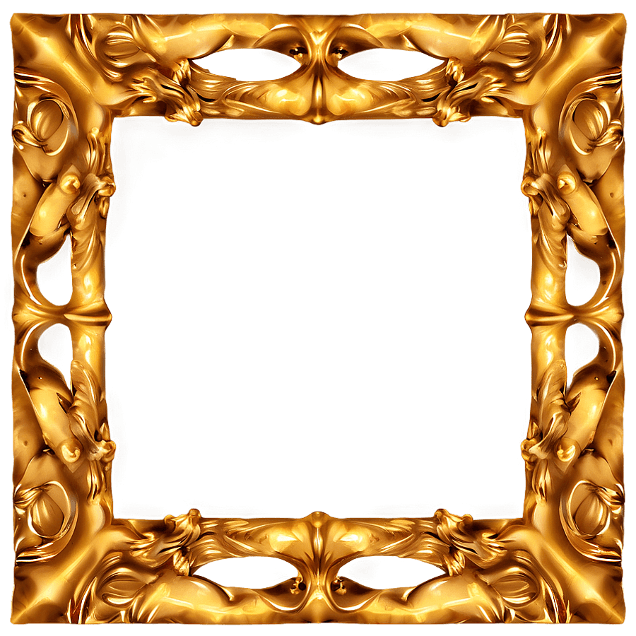 Gold Texture Frame PNG rsn